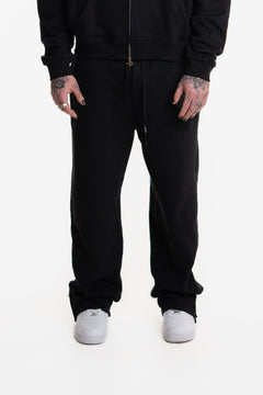 ZIP HEM JOGGER BLACK
