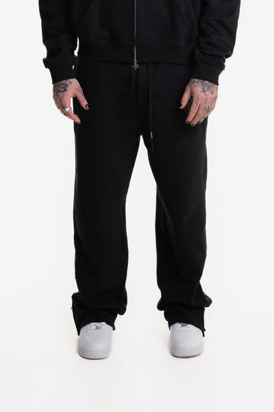 ZIP HEM JOGGER BLACK