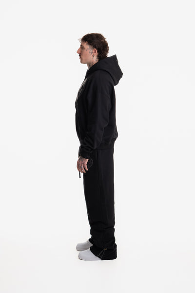 ZIP HEM JOGGER BLACK