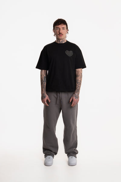 PERSON PRINTED T-SHIRT BLACK