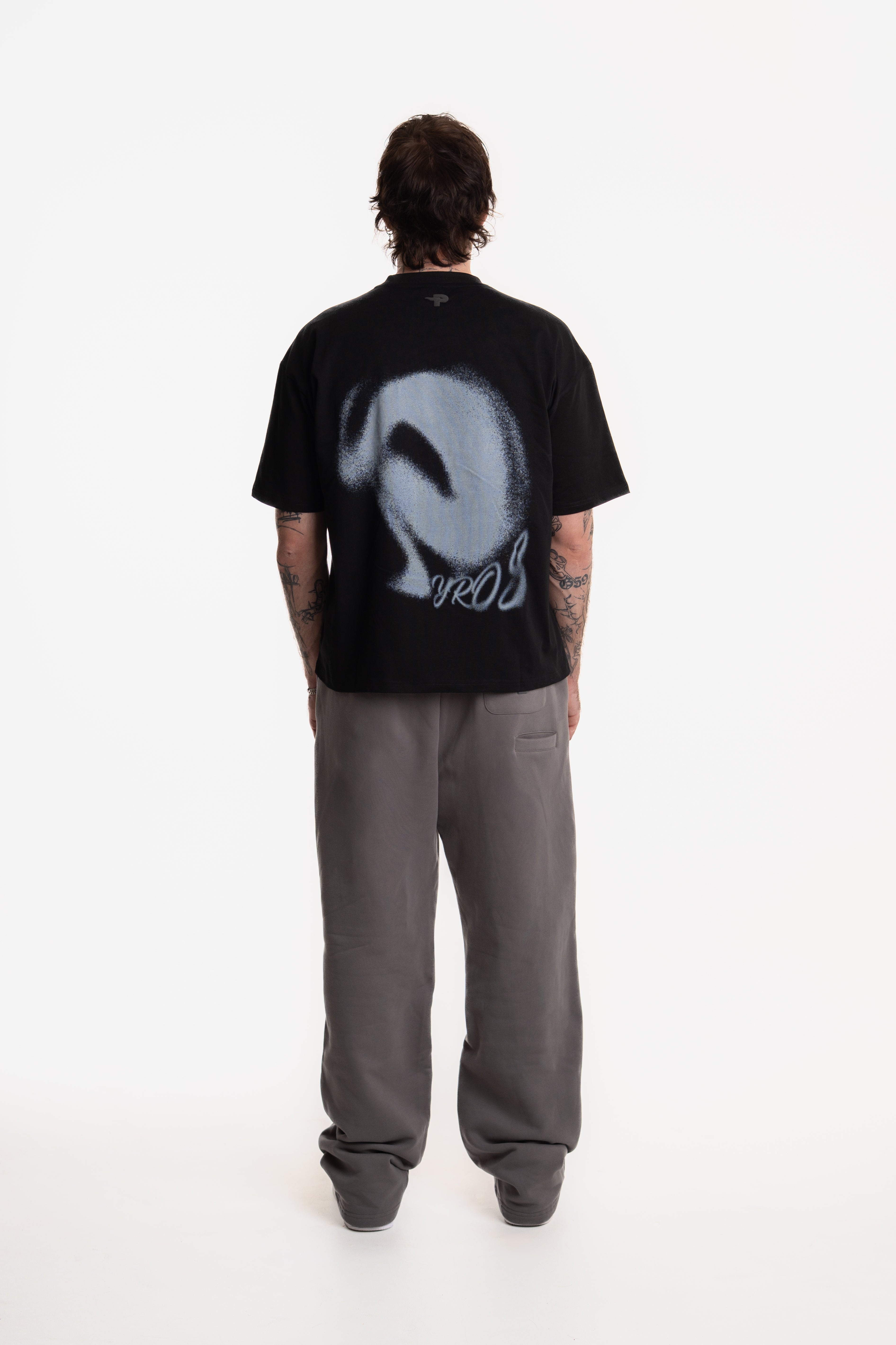 PERSON PRINTED T-SHIRT BLACK