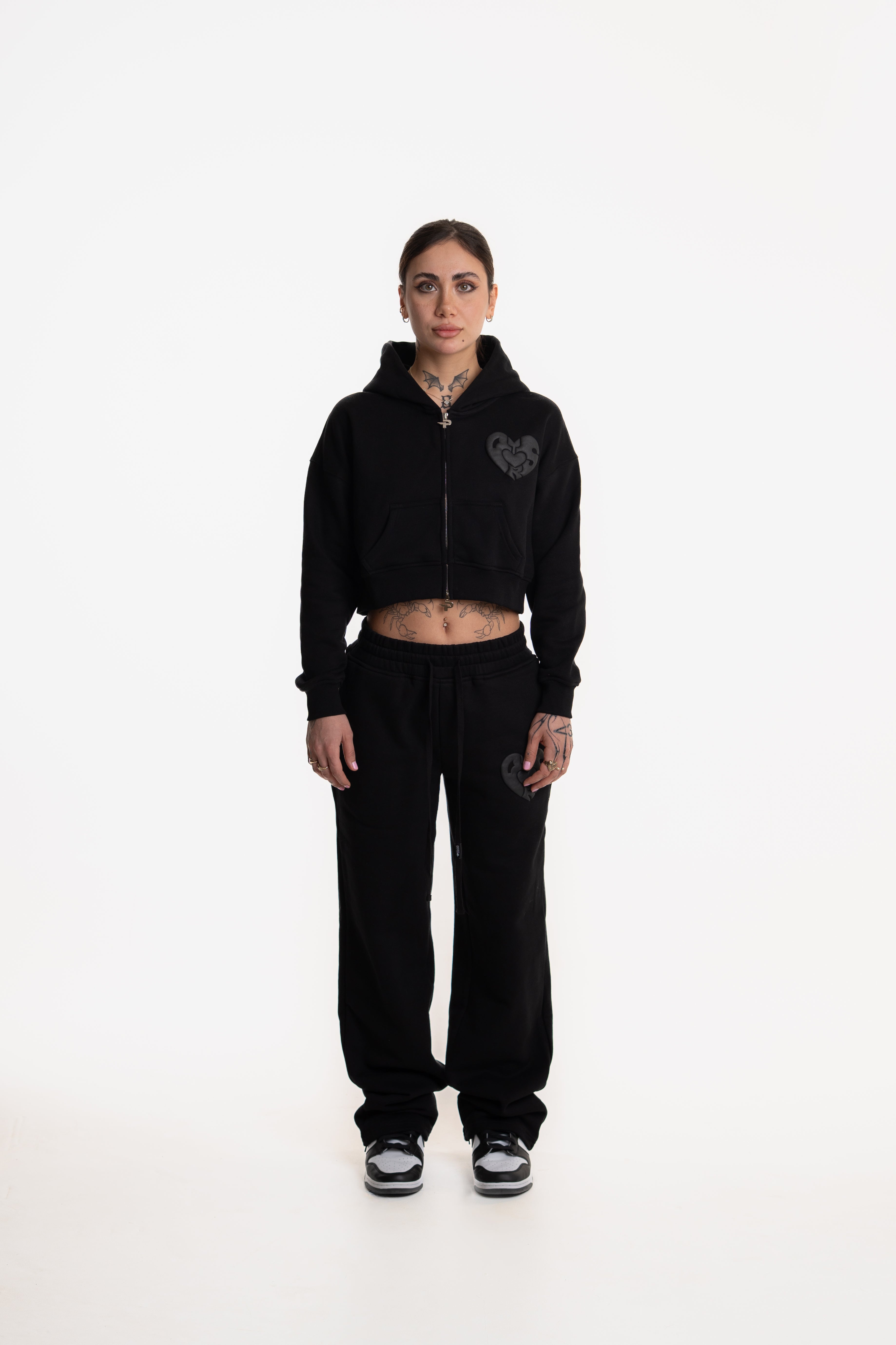 WOMENS ZIP HOODIE BLACK