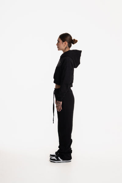 WOMENS ZIP HOODIE BLACK