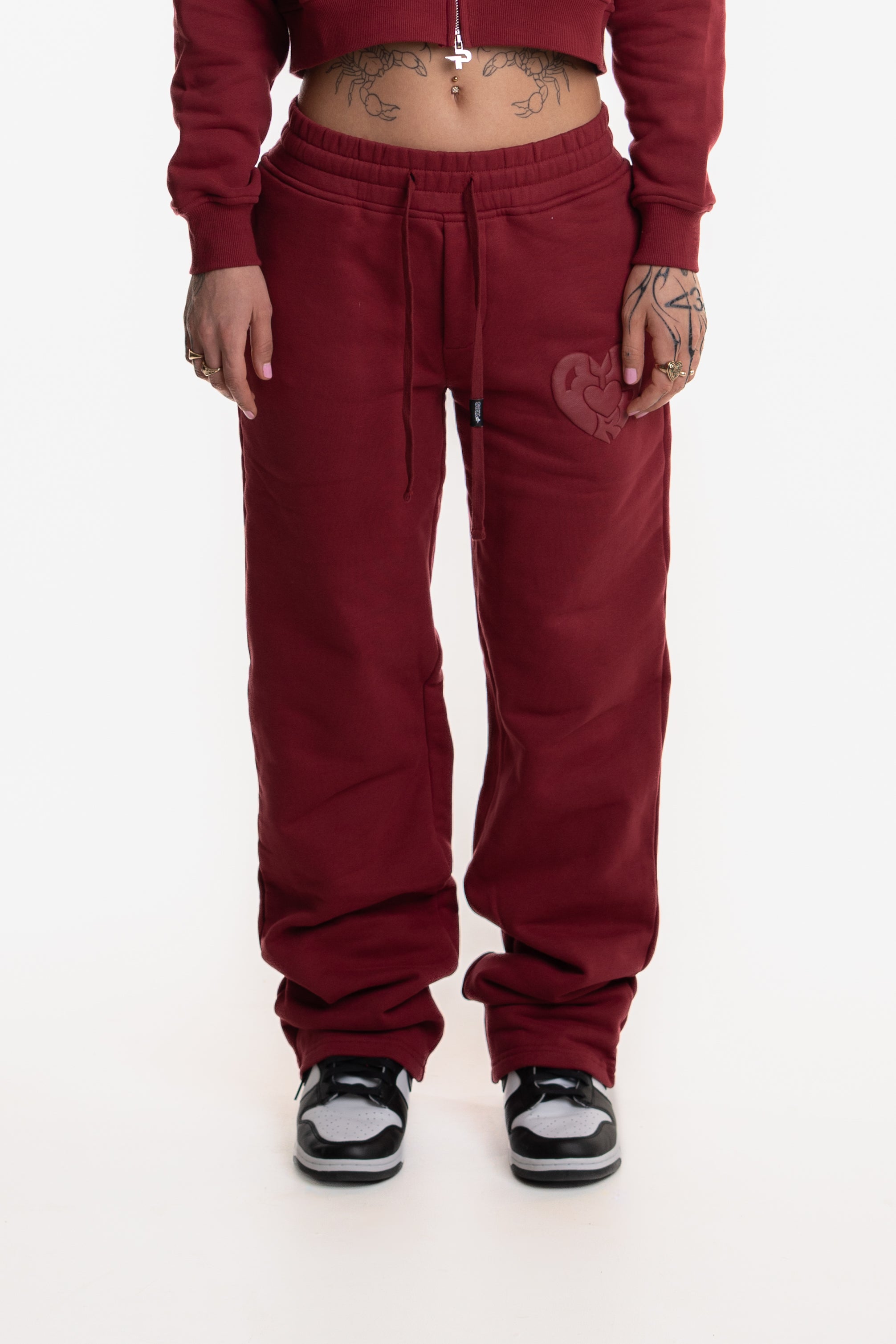 WOMENS JOGGER WINE RED