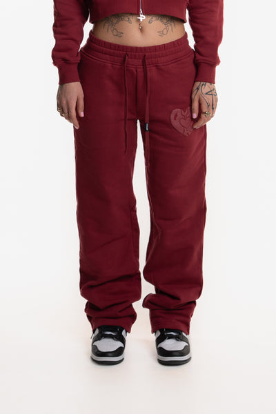WOMENS JOGGER WINE RED
