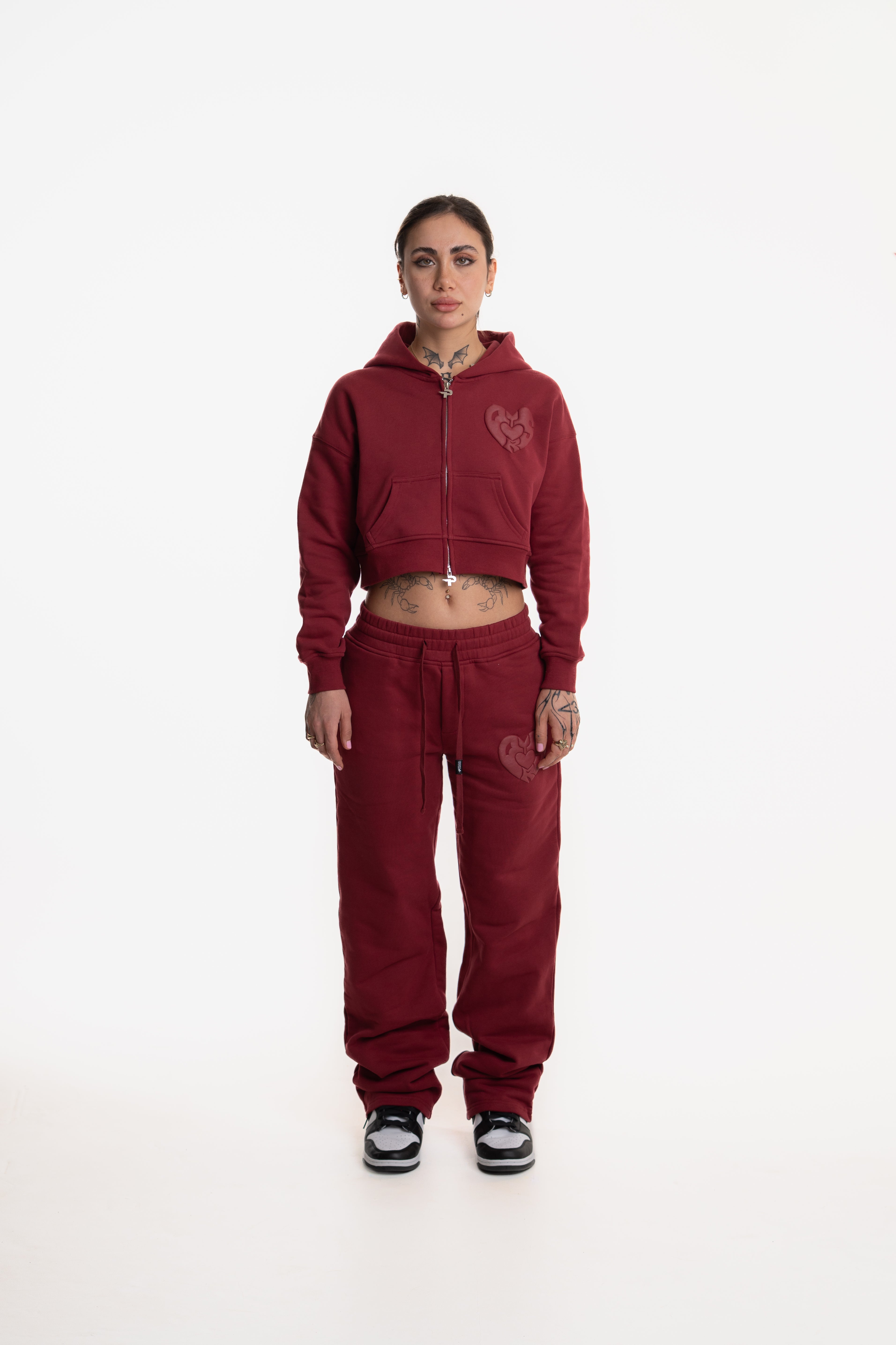 WOMENS JOGGER WINE RED