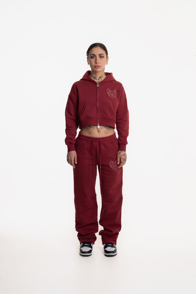 WOMENS JOGGER WINE RED
