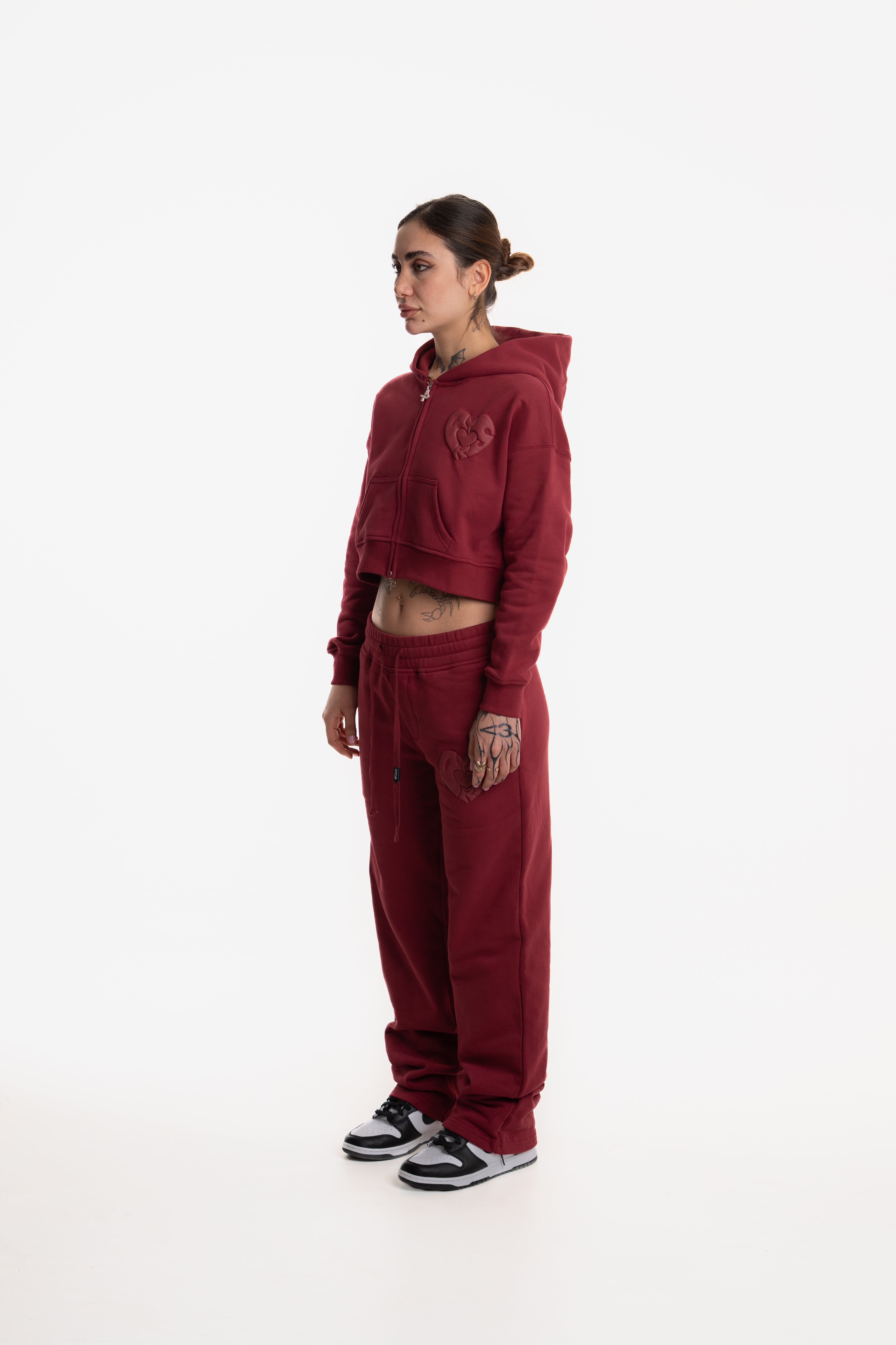 WOMENS JOGGER WINE RED