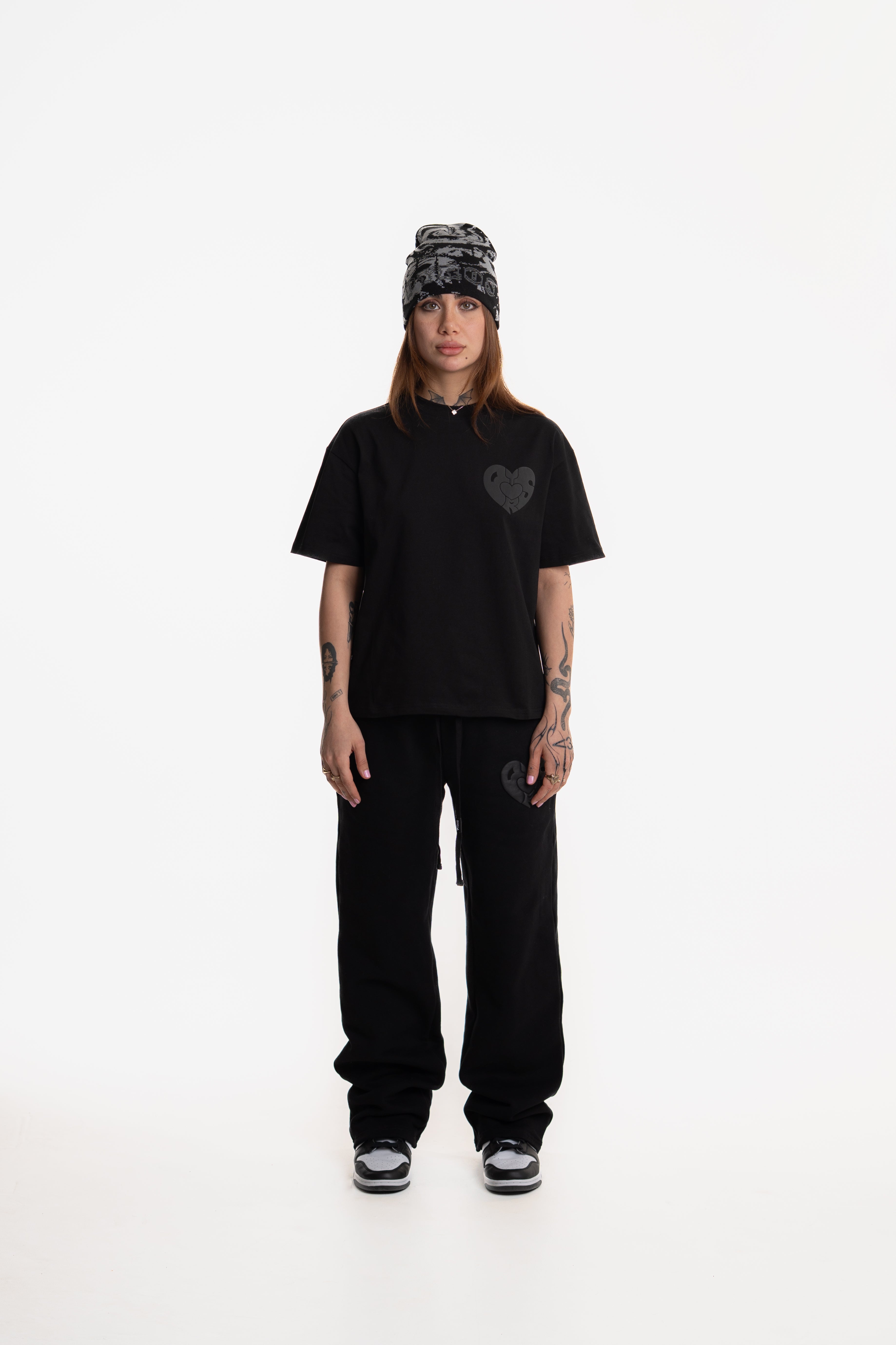 PERSON PRINTED T-SHIRT BLACK