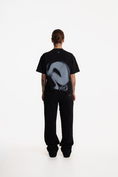 PERSON PRINTED T-SHIRT BLACK