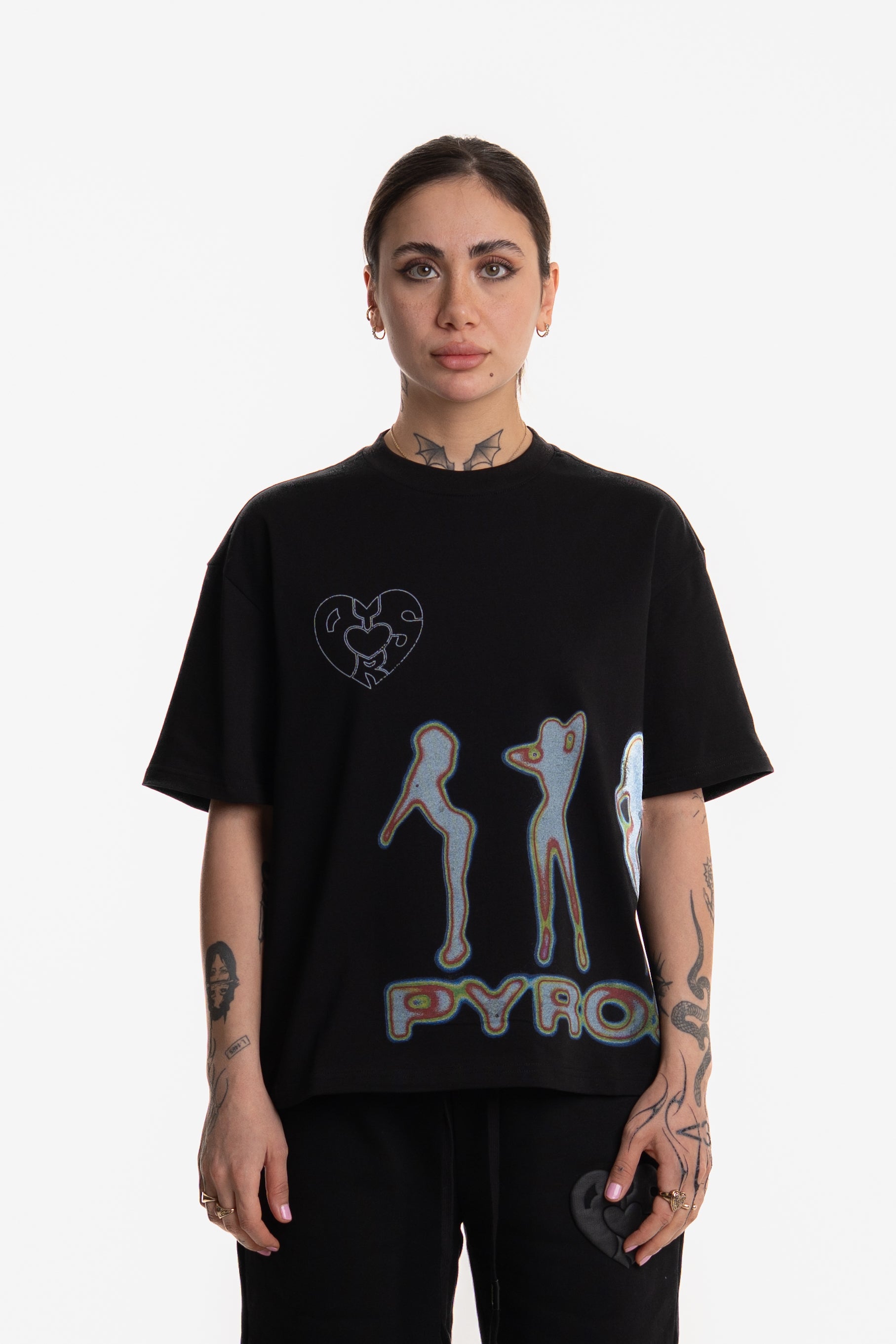 NAUGHTY GIRL T-SHIRT BLACK