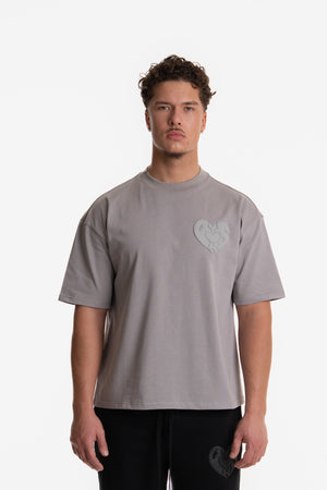 PERSON PRINTED T-SHIRT GREY