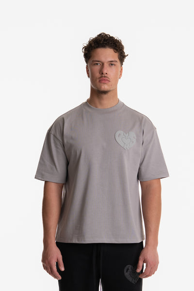 PERSON PRINTED T-SHIRT GREY