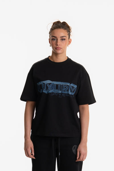 LUXURY PRINTED T-SHIRT BLACK