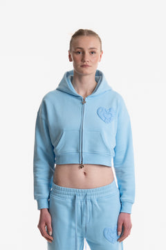WOMENS ZIP HOODIE ICE BLUE