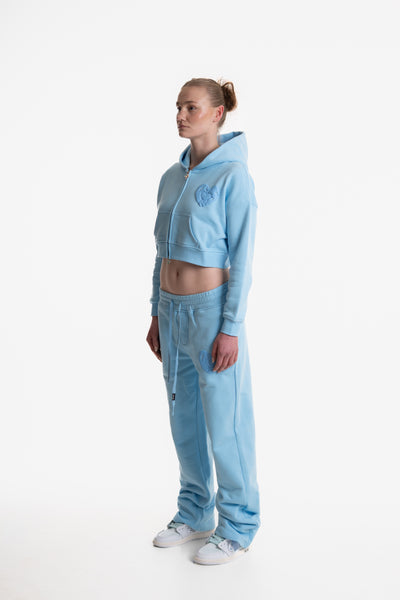 WOMENS ZIP HOODIE ICE BLUE